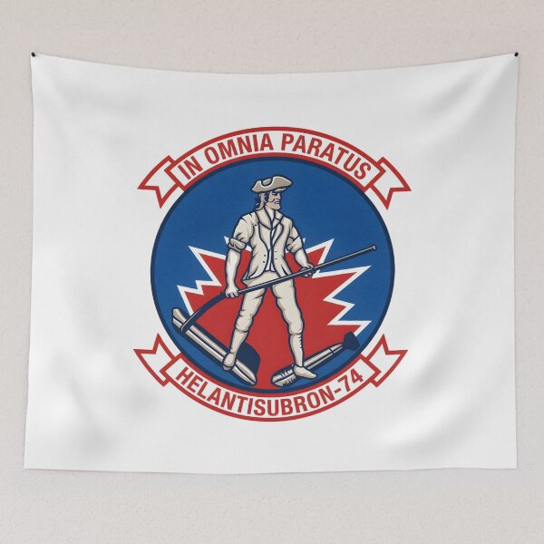Item preview, Official Heritage Insignia of Helicopter Anti-Submarine Squadron Seventy-Four (HS-74) "Minutemen" designed and sold by CharlieDesings.