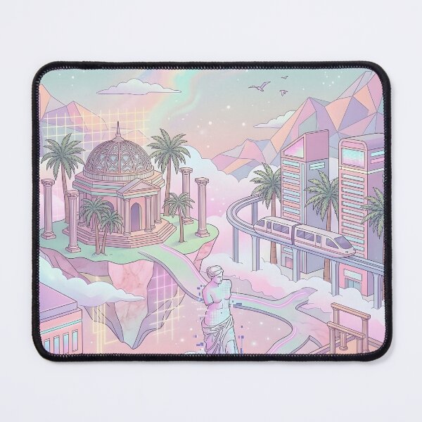 Item preview, Surreal Vaporwave City in the Clouds designed and sold by aashcreat.