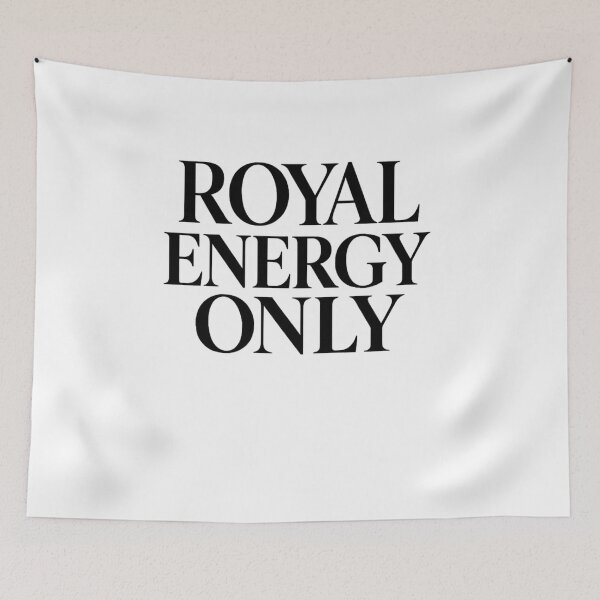 Item preview, Royal Energy Only Minimalist Typography Quote T-Shirt Design designed and sold by Artbysarmina.