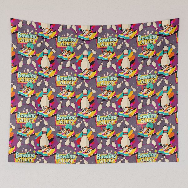 Item preview, Bowling Alley Retro Ten Pin Pattern Bowling Gift designed and sold by Veata.