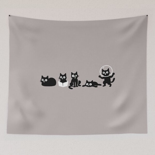 Item preview, Sequential Black Cat Poses Cosmos Theme Tee designed and sold by OlyvieArt.