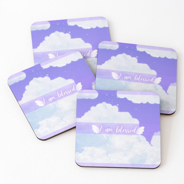 Item preview, I Am Blessed Pastel Purple Starry Sky Affirmation designed and sold by Vaeliss.