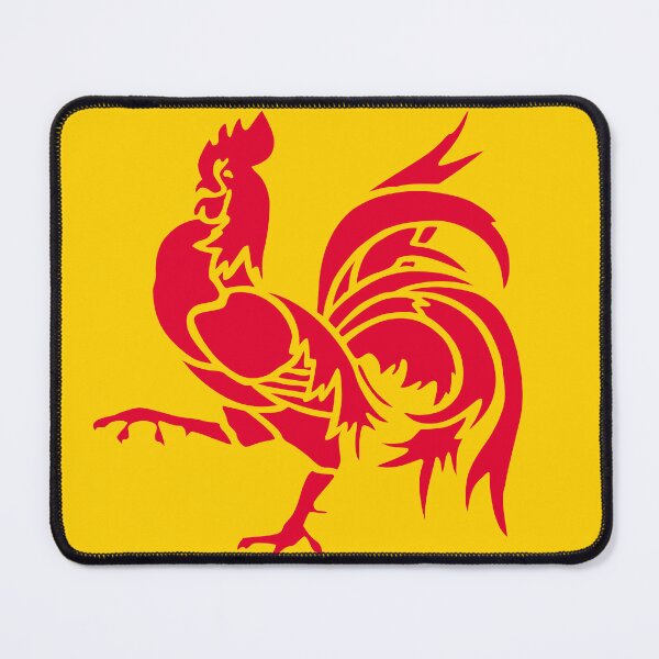 Item preview, Wallonia Flag - Walloon Red Rooster Coq Hardi & Ardennes Pride designed and sold by NTGUILTY.
