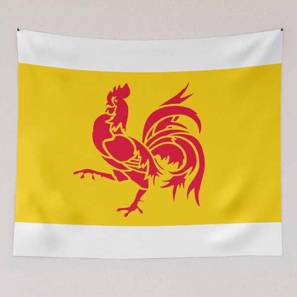 Item preview, Wallonia Flag - Walloon Red Rooster Coq Hardi & Ardennes Pride designed and sold by NTGUILTY.