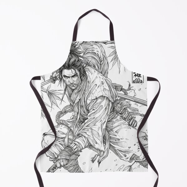 Item preview, A Japanese samurai in a dual-wielding stance designed and sold by whiteblackcat.