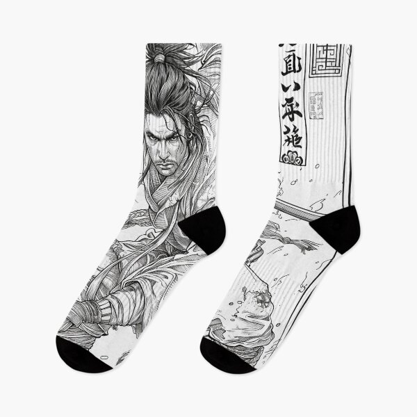 Item preview, A Japanese samurai in a dual-wielding stance designed and sold by whiteblackcat.