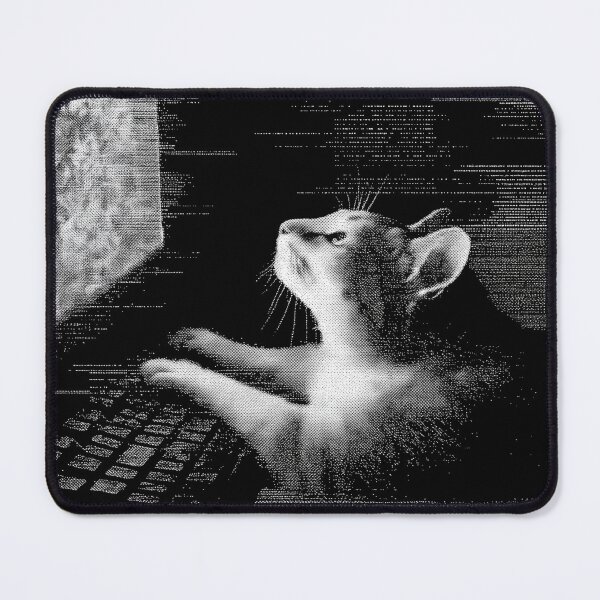 Item preview, Focused Cat Working on Computer Cute Tech Kawaii Design designed and sold by Meow-Attitude.