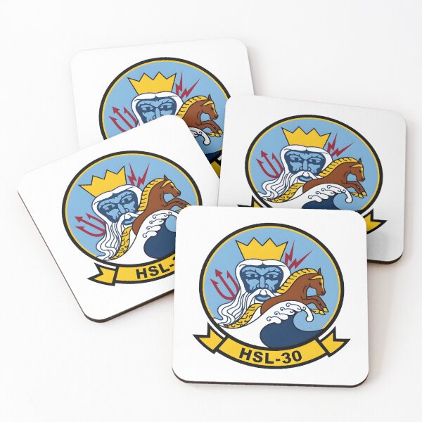 Item preview, Official Heritage Insignia of Helicopter Anti-Submarine Squadron Light Thirty (HSL-30) "Neptune’s Horsemen" designed and sold by CharlieDesings.