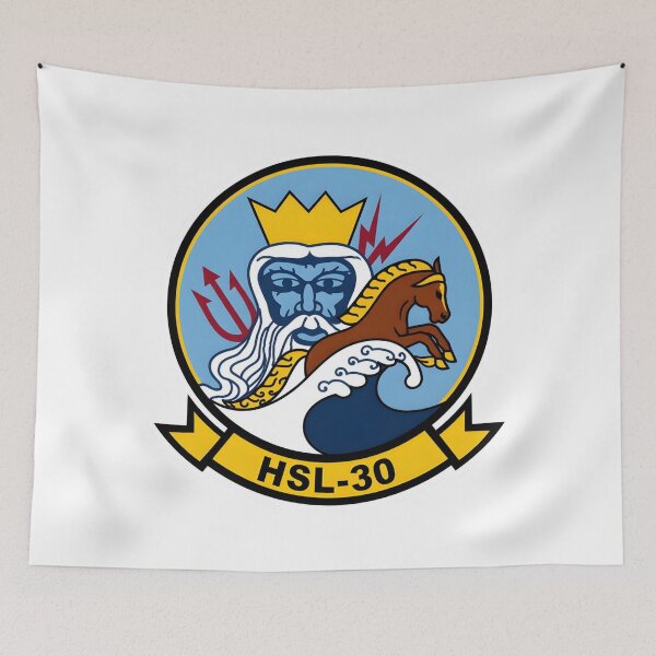 Item preview, Official Heritage Insignia of Helicopter Anti-Submarine Squadron Light Thirty (HSL-30) "Neptune’s Horsemen" designed and sold by CharlieDesings.