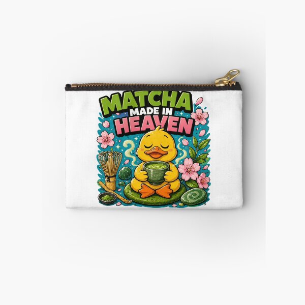 Item preview, Matcha Made in Heaven - Cute Zen Duck & Cherry Blossom Art designed and sold by BrewmarkStudio.