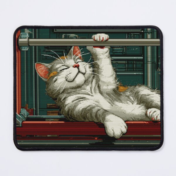 Item preview, Cute Cat Lifting Barbell Gym Fitness Kawaii Design designed and sold by Meow-Attitude.