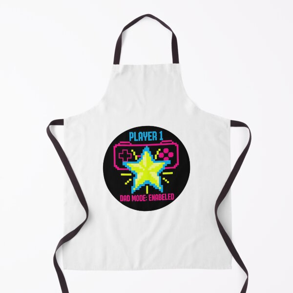 Item preview, Player 1 Dad Mode Enabled Retro Gamer Neon Pixel Sticker designed and sold by FestivityFinds.