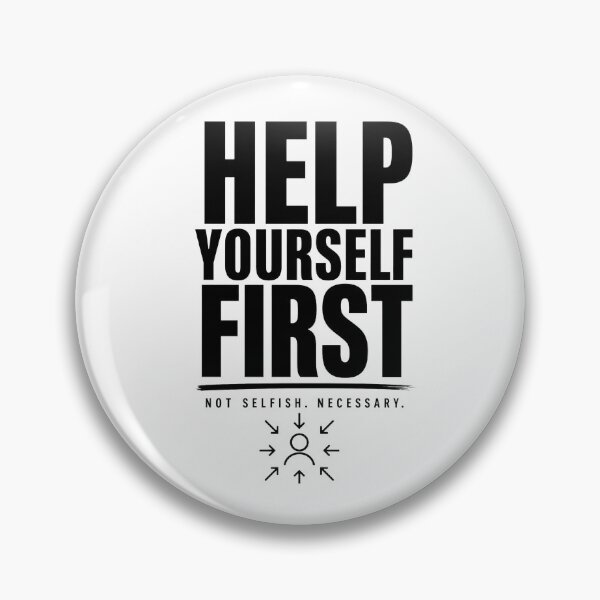 Item preview, Help Yourself First Quote Minimalist Motivational Typography Self Love Design designed and sold by Lovestickerco.
