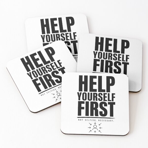 Item preview, Help Yourself First Quote Minimalist Motivational Typography Self Love Design designed and sold by Lovestickerco.