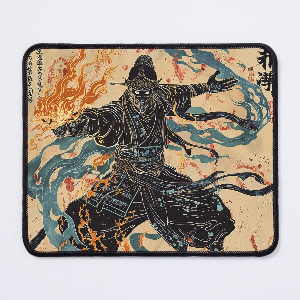 Item preview, A Japanese sorcerer casting a spell designed and sold by whiteblackcat.
