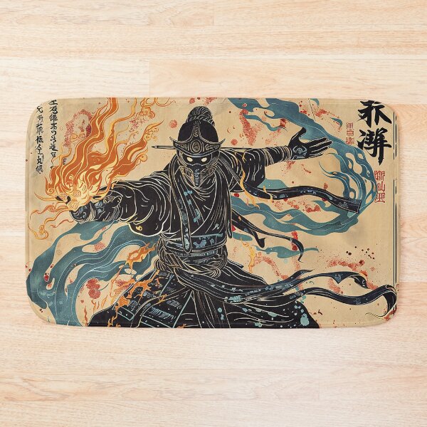 Item preview, A Japanese sorcerer casting a spell designed and sold by whiteblackcat.
