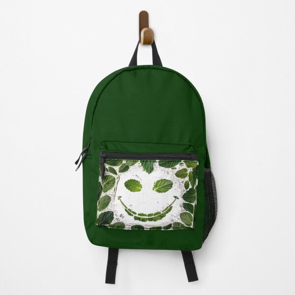 Item preview, Happy smile made of mint leaves on white milk designed and sold by ArtEventET.
