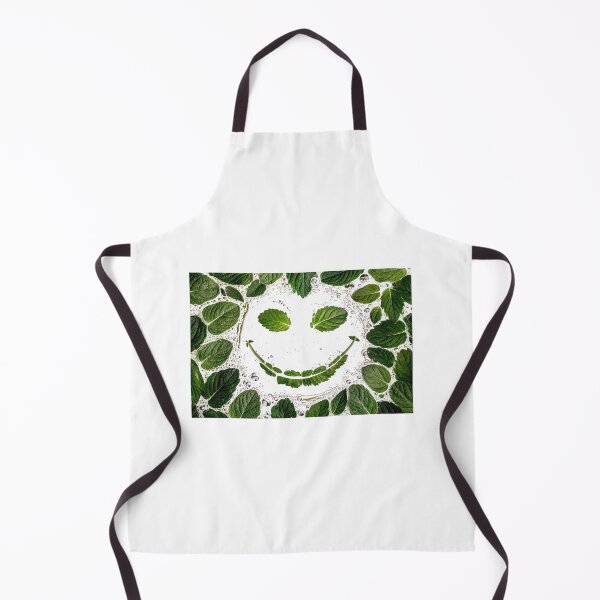 Item preview, Happy smile made of mint leaves on white milk designed and sold by ArtEventET.