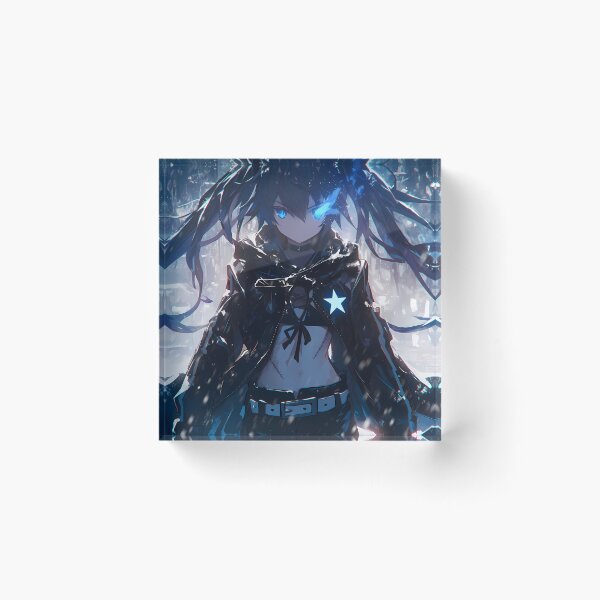 Item preview, Black Rock Shooter Black Rock Shooter Blue Flame Cyberpunk Snow Neon Gaze designed and sold by TanglenRabbit.