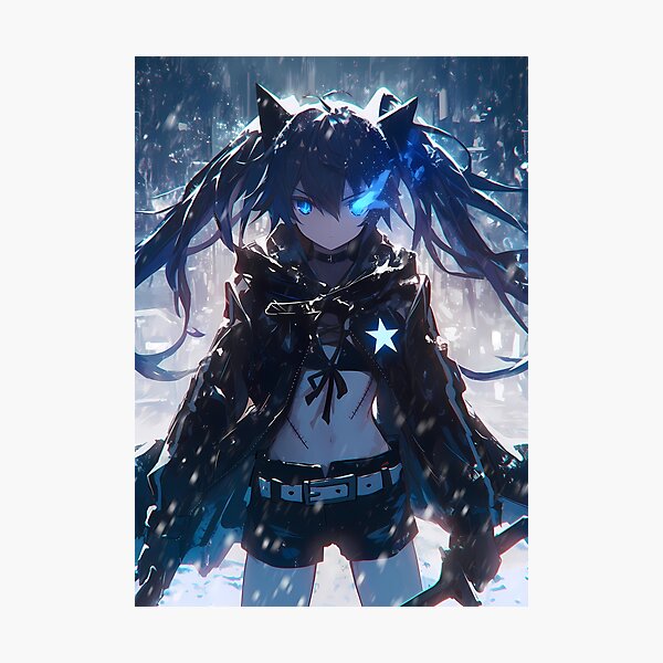 Item preview, Black Rock Shooter Black Rock Shooter Blue Flame Cyberpunk Snow Neon Gaze designed and sold by TanglenRabbit.