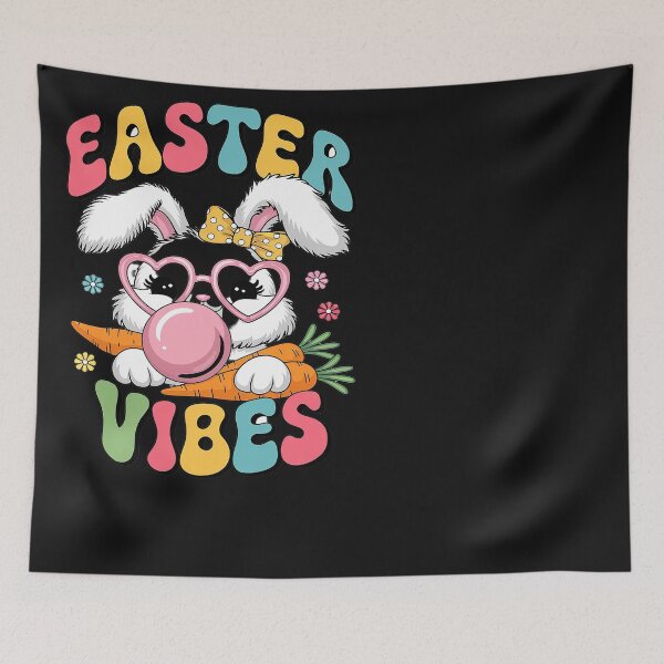 Item preview, Happy Easter Groovy Face Bunny Don't Worry Be Hoppy designed and sold by VinhSinh.