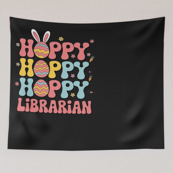 Item preview, Happy Easter Librarian Colorful Bunny Job Team Hunting Eggs designed and sold by VinhSinh.