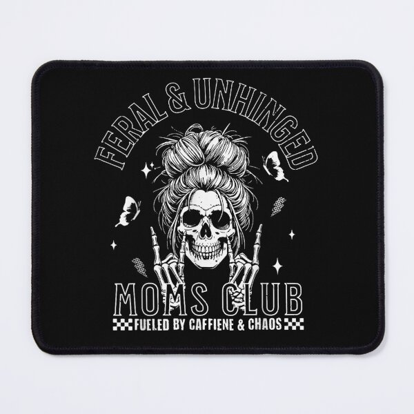 Item preview, Feral And Unhinged Moms Club Fueled By Caffeine And Chaos Skeleton designed and sold by VedaSeraphina.