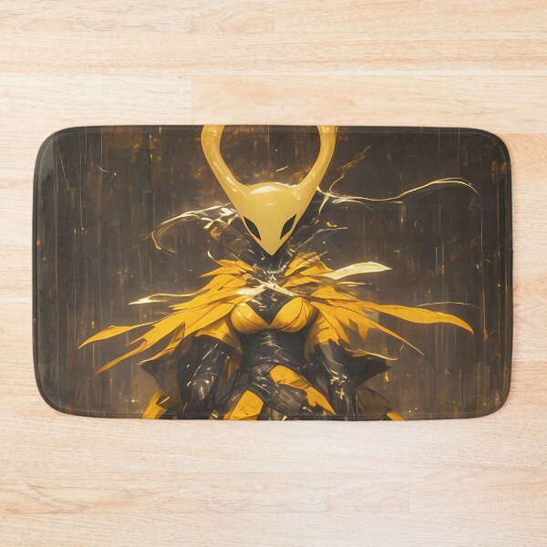 Item preview, Hornet Hollow Knight Yellow Cloak Rain Forest Gold Glow Silhouette designed and sold by TanglenRabbit.