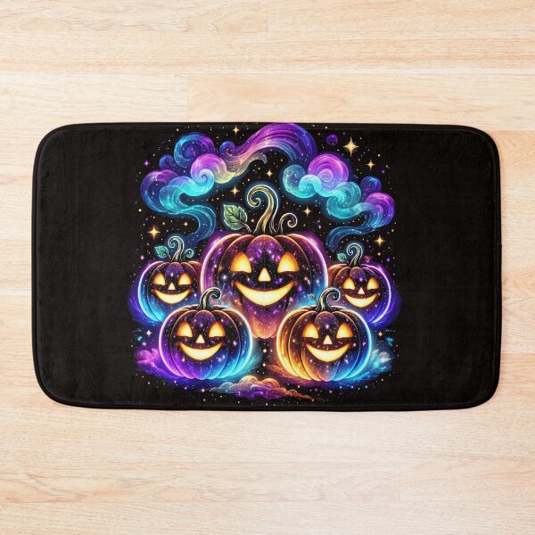 Item preview, Glowing Galaxy Jack O' Lantern Halloween Pumpkin Trio designed and sold by LayercraftArt.