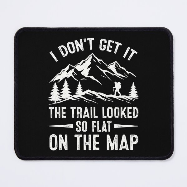 Item preview, Funny Mountain Hiking Trail Map Hiker designed and sold by RareBunny.