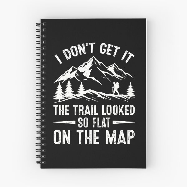 Item preview, Funny Mountain Hiking Trail Map Hiker designed and sold by RareBunny.