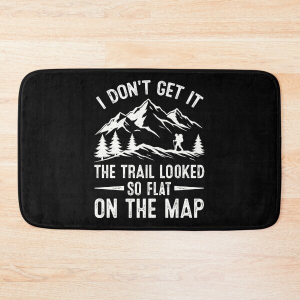 Item preview, Funny Mountain Hiking Trail Map Hiker designed and sold by RareBunny.
