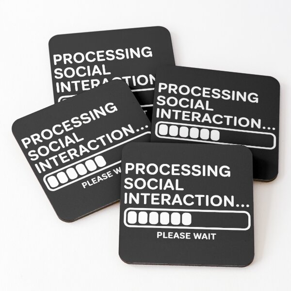 Item preview, Processing Social Interaction Please Wait Funny Autism ADHD Gift designed and sold by Say It With Ink.