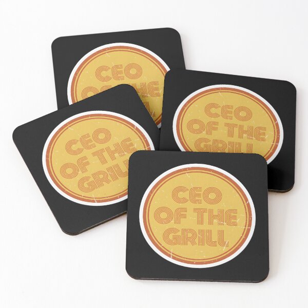 Item preview, CEO of the Grill Funny BBQ Sticker Retro Vintage Grill Master Decal designed and sold by FestivityFinds.