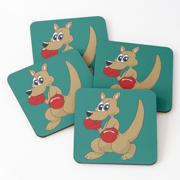 Item preview, Focused Boxing Australian Kangaroo with Red Boxing Gloves designed and sold by CozyCritters8.