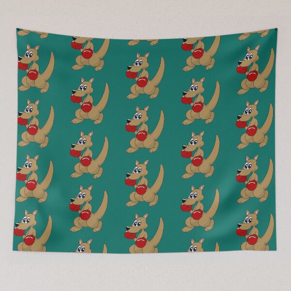 Item preview, Focused Boxing Australian Kangaroo with Red Boxing Gloves designed and sold by CozyCritters8.