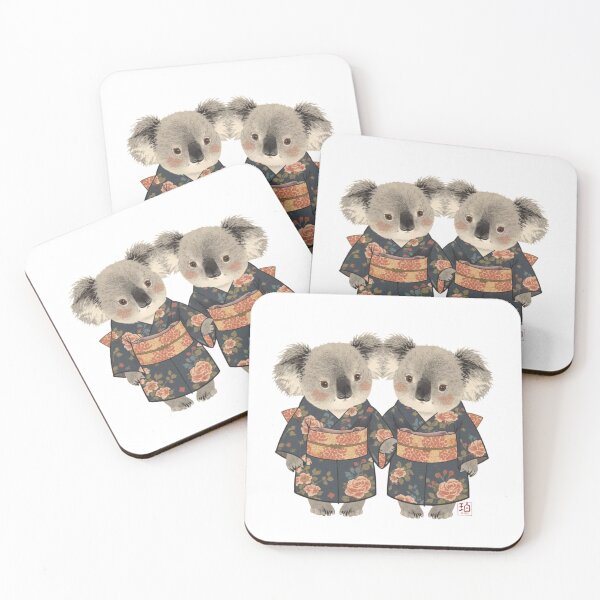 Item preview, Kimono Koala Best Friends | Cute Japanese Animal Art | Australia Gift designed and sold by Haku design.