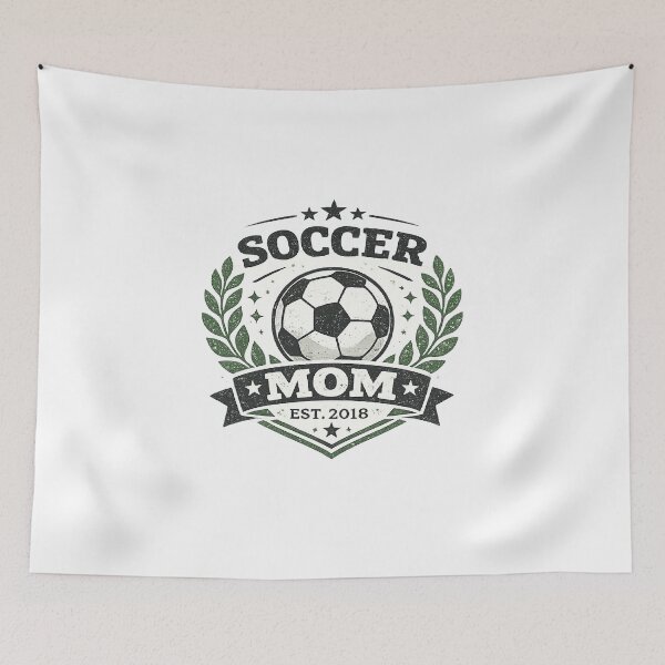 Item preview, Soccer Mom Est 2018 Vintage Badge Laurel Wreath Soccer Ball Graphic  designed and sold by HobsS.