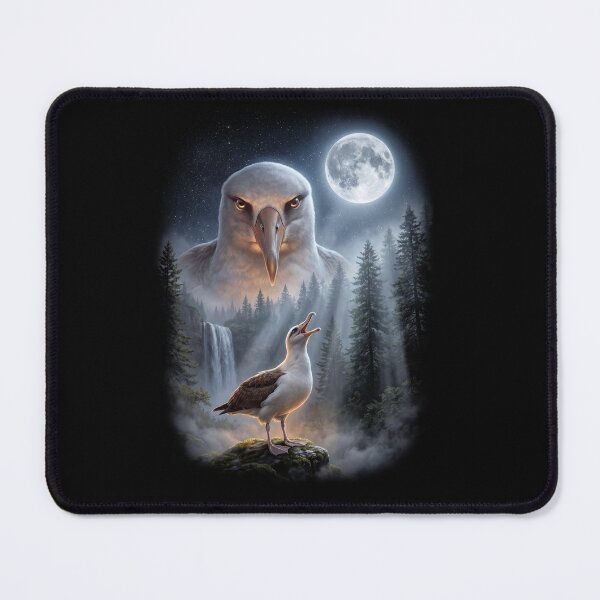Item preview, Funny Albatross Howling Moon Art Bird Lover Birding designed and sold by DoodleTortle.