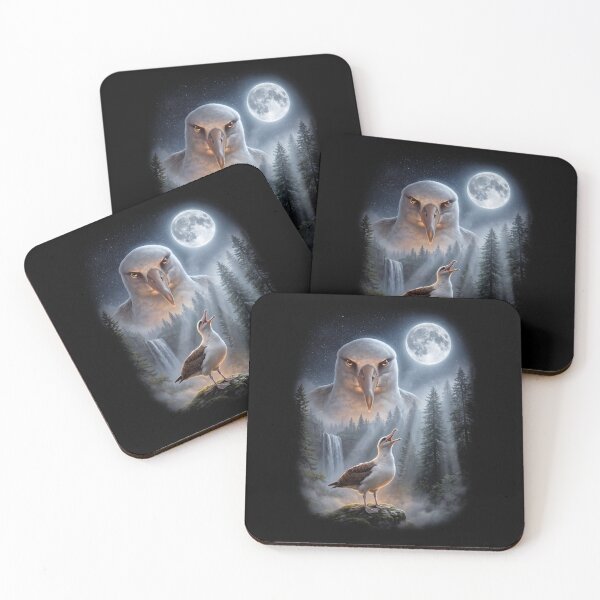 Item preview, Funny Albatross Howling Moon Art Bird Lover Birding designed and sold by DoodleTortle.