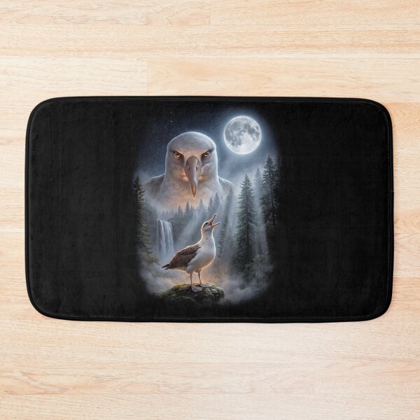 Item preview, Funny Albatross Howling Moon Art Bird Lover Birding designed and sold by DoodleTortle.