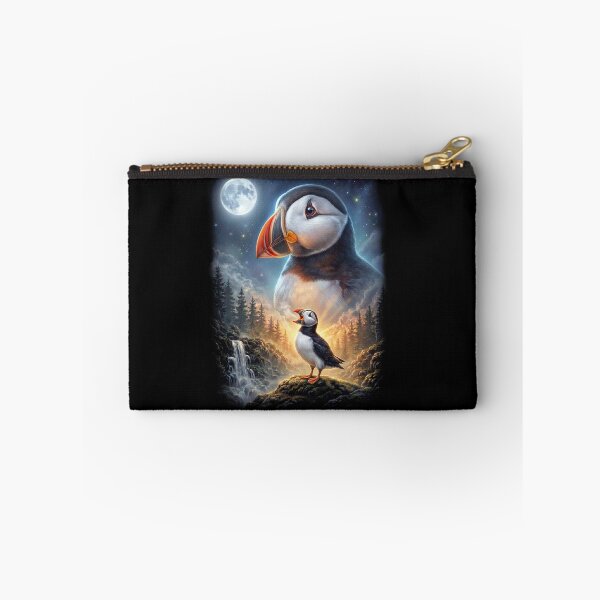 Item preview, Funny Atlantic Puffin Howling Moon Art Bird Lover Birding designed and sold by DoodleTortle.
