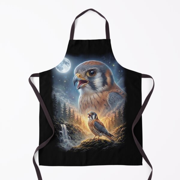 Item preview, Funny American Kestrel Howling Moon Art Bird Lover Birding designed and sold by DoodleTortle.
