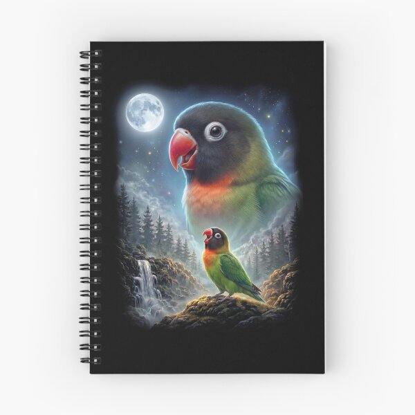 Item preview, Funny Black cheeked Lovebird Howling Moon Art Parrot Lover designed and sold by DoodleTortle.