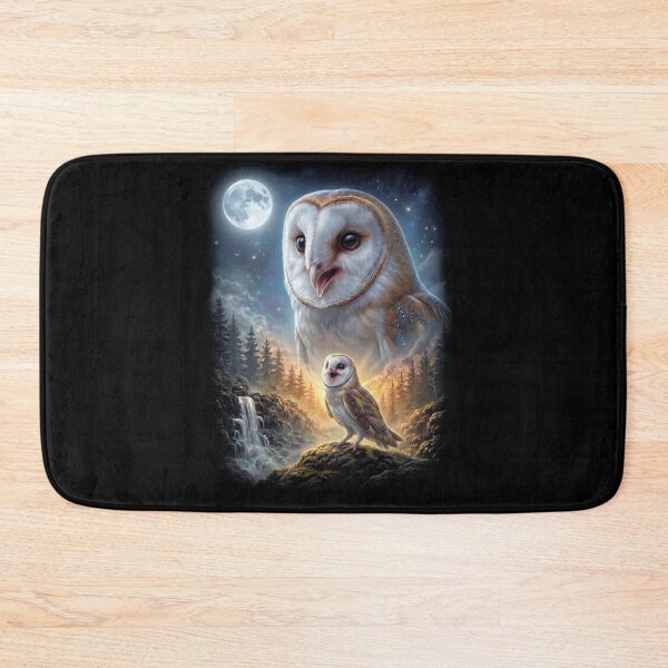 Item preview, Funny Barn Owl Howling Moon Art Bird Lover Birding designed and sold by DoodleTortle.