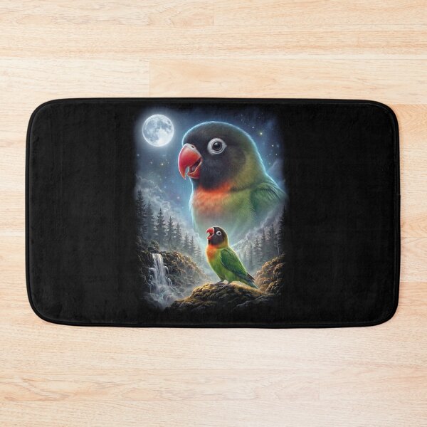Item preview, Funny Black cheeked Lovebird Howling Moon Art Parrot Lover designed and sold by DoodleTortle.
