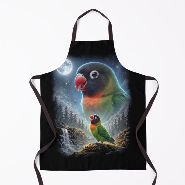 Item preview, Funny Black cheeked Lovebird Howling Moon Art Parrot Lover designed and sold by DoodleTortle.