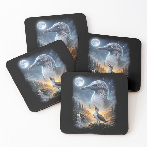Item preview, Funny Blue Footed Booby Howling Moon Art Bird Lover Birding designed and sold by DoodleTortle.