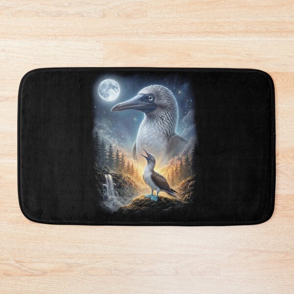 Item preview, Funny Blue Footed Booby Howling Moon Art Bird Lover Birding designed and sold by DoodleTortle.
