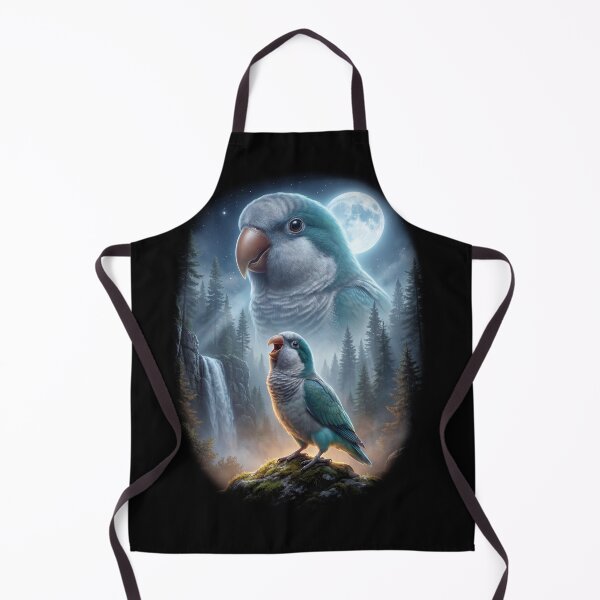 Item preview, Funny Blue Green Monk Howling Moon Art Parrot Lover designed and sold by DoodleTortle.